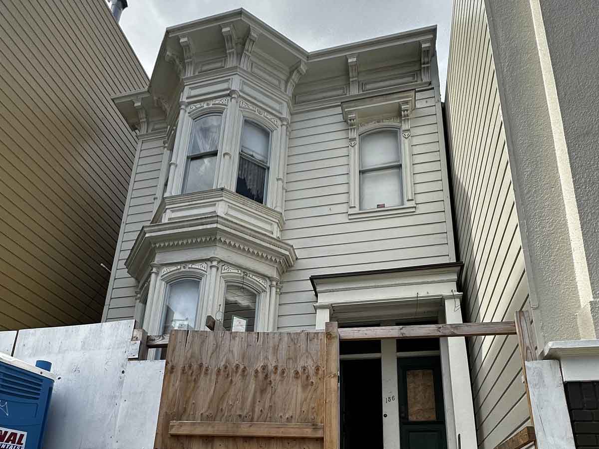 Liberty Hill two-unit Victorian home under renovation in San Francisco